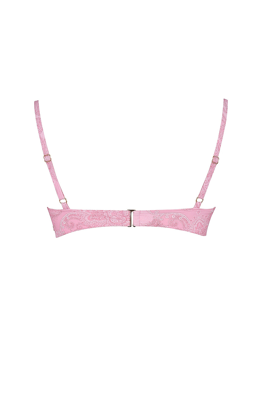 rosa paisley bikiniöverdel med bygel