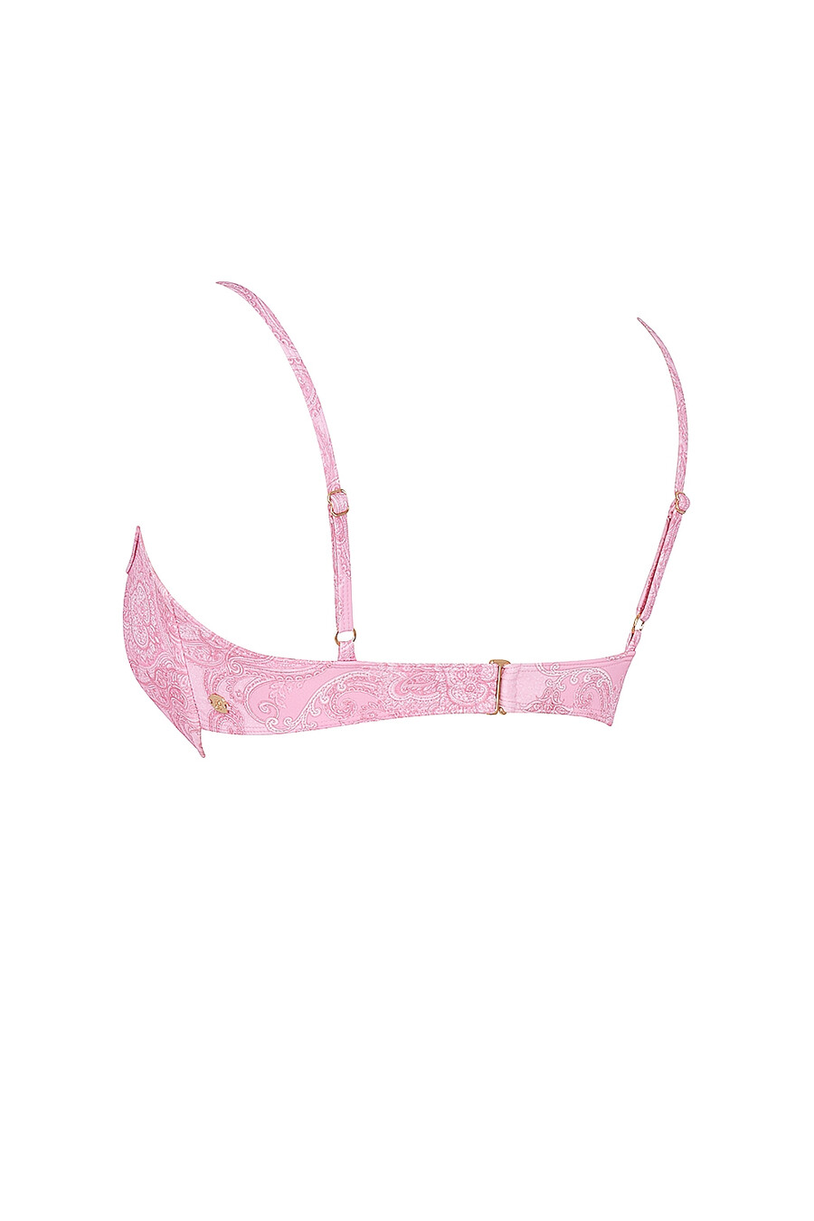 rosa paisley bikiniöverdel med bygel