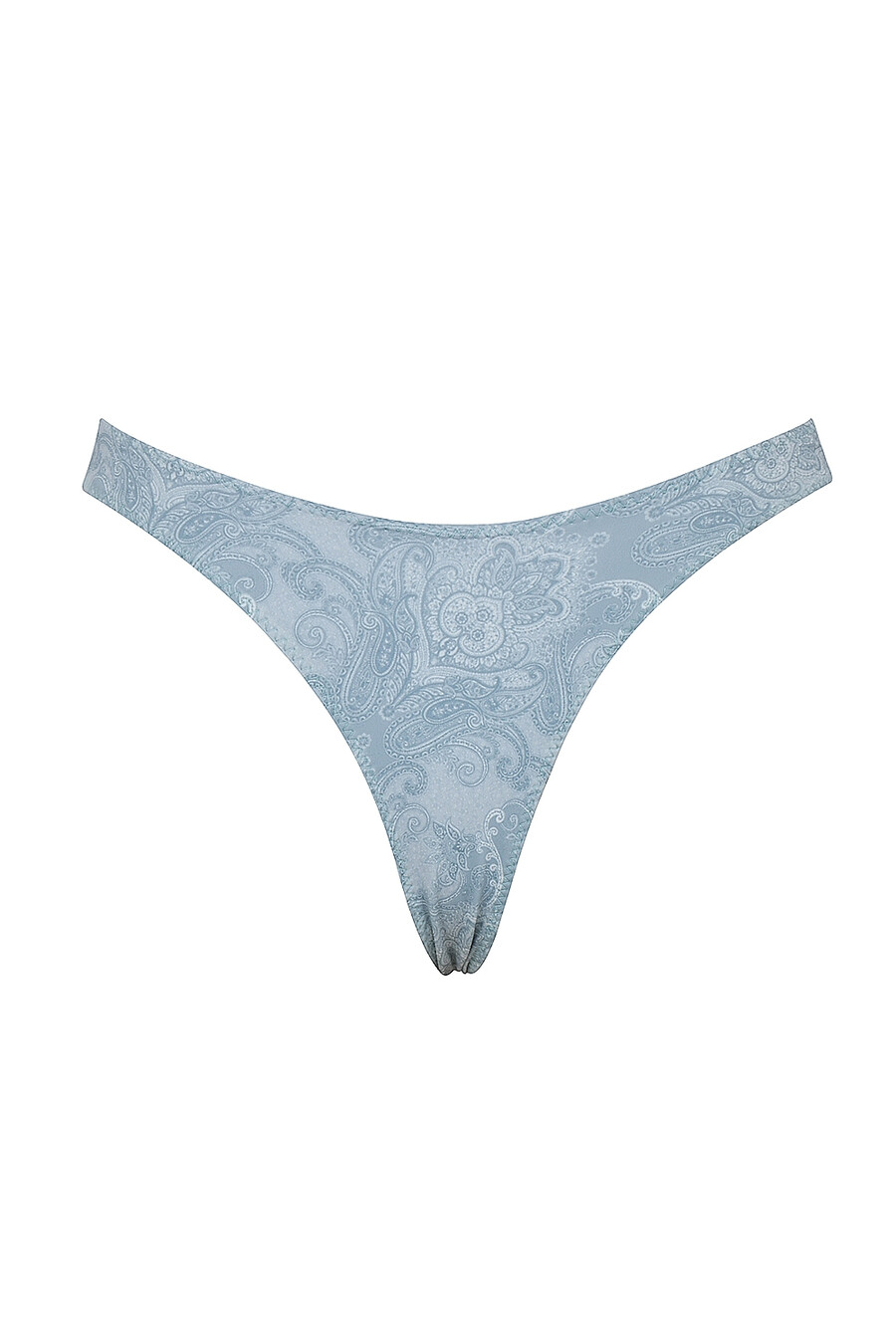 blå paisleyfärgad bikinitrosa med hög benlängd
