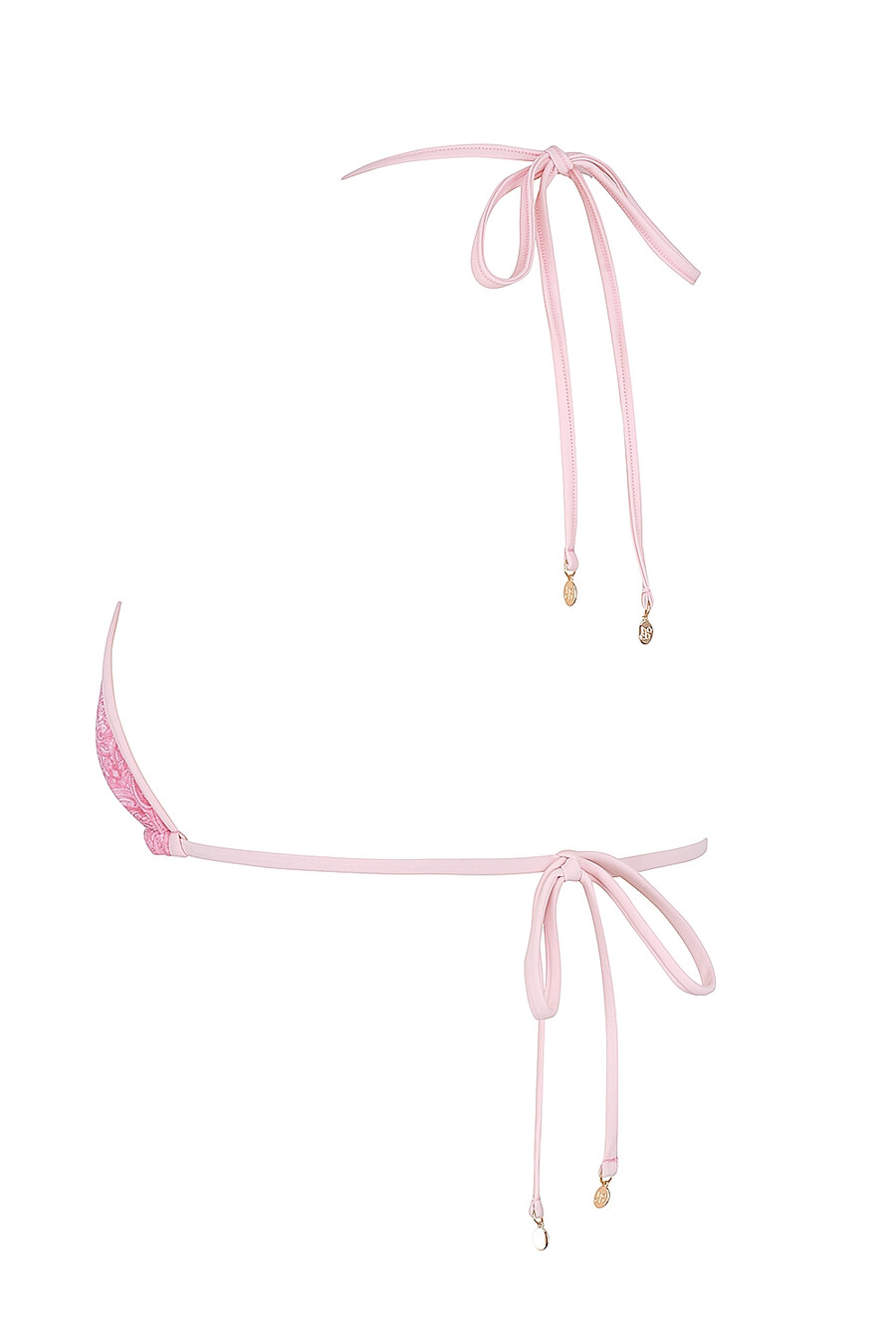 rosa paisley triangel bikiniöverdel