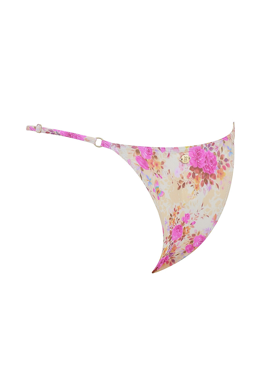 bikinitros med blommönster och volangkant
