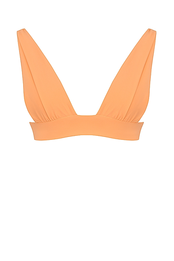 ljusorange bikinitopp med knytband baktill
