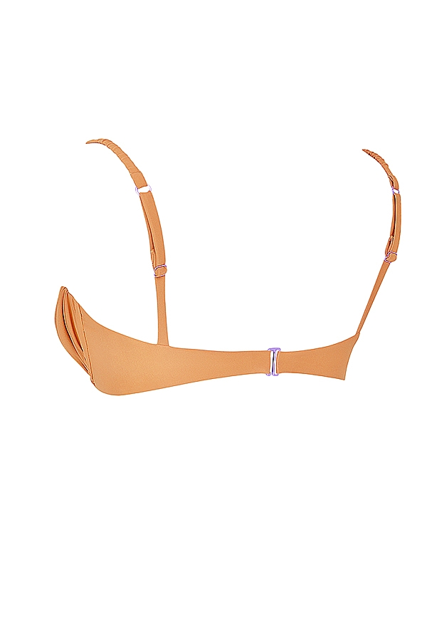ljusorange ruched bikinitopp