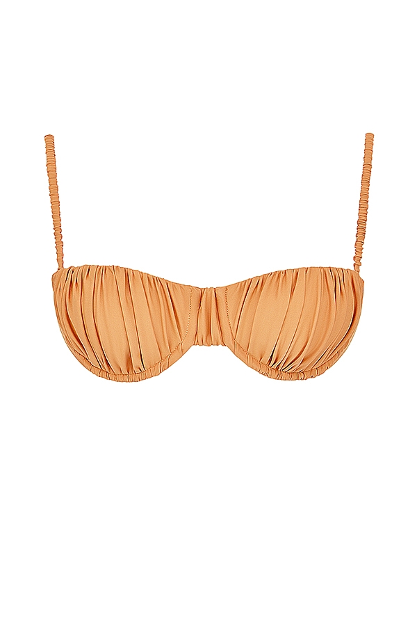 ljusorange ruched bikinitopp