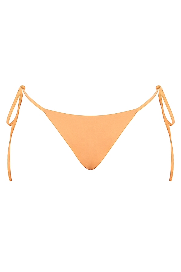 ljusorange bikinitrosa med knytband i sidan