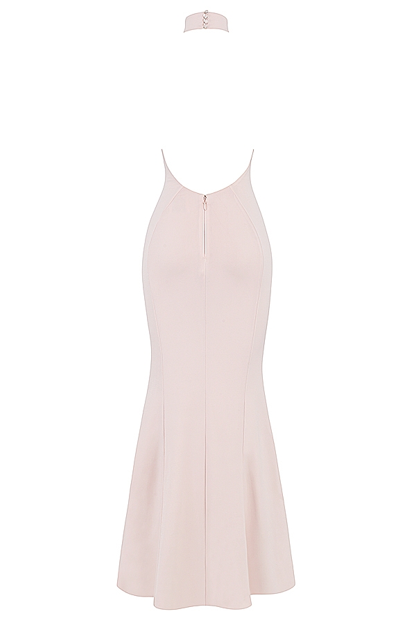 blush halter-klänning