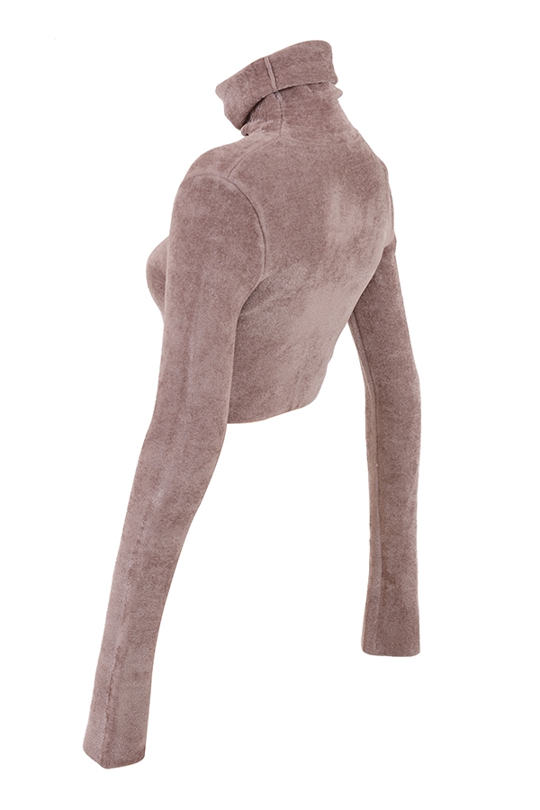 rosa chenille cropped topp