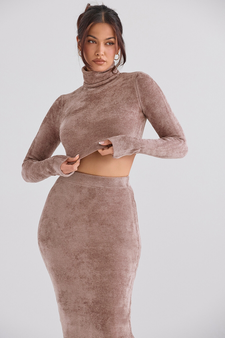 rosa chenille cropped topp