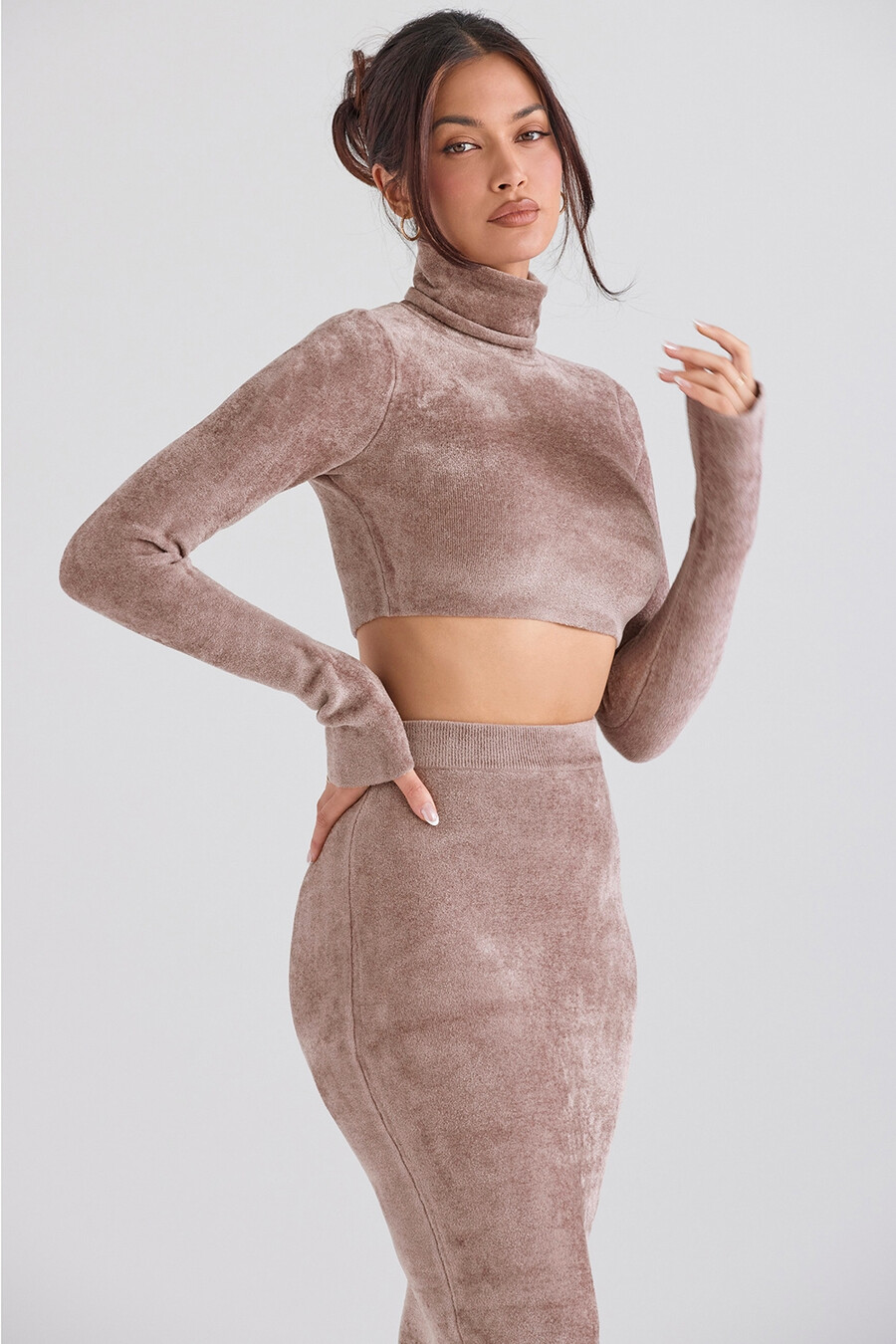 rosa chenille cropped topp