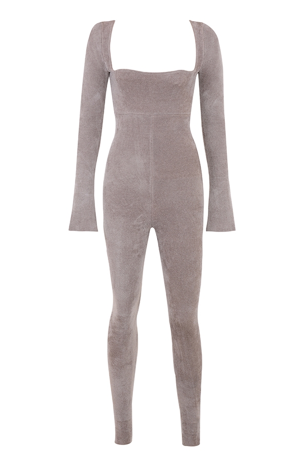 mink heavy chenille loungewear jumpsuit