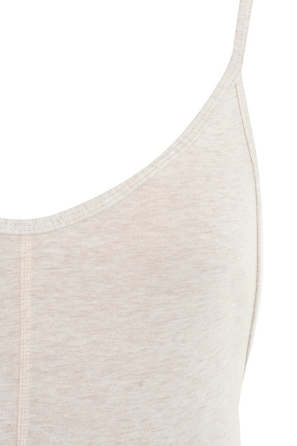 milk marl jumpsuit med låg rygg