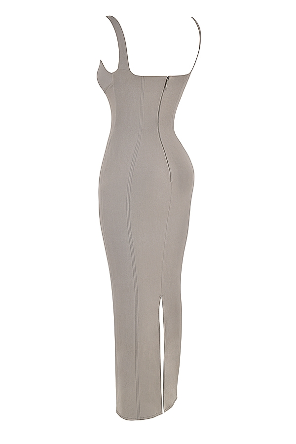 rökt bodycon maxiklänning
