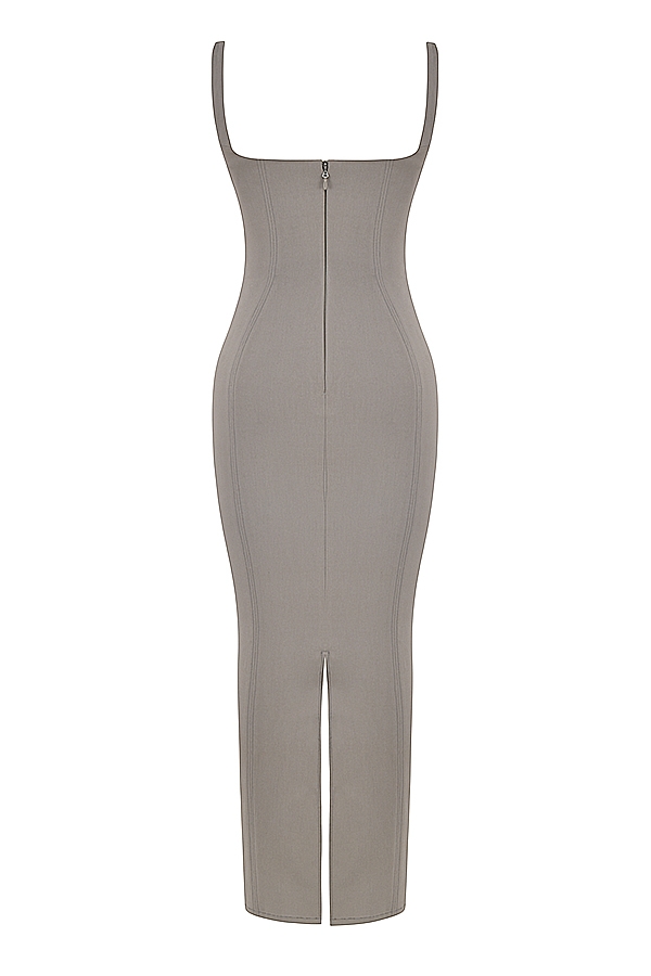 rökt bodycon maxiklänning