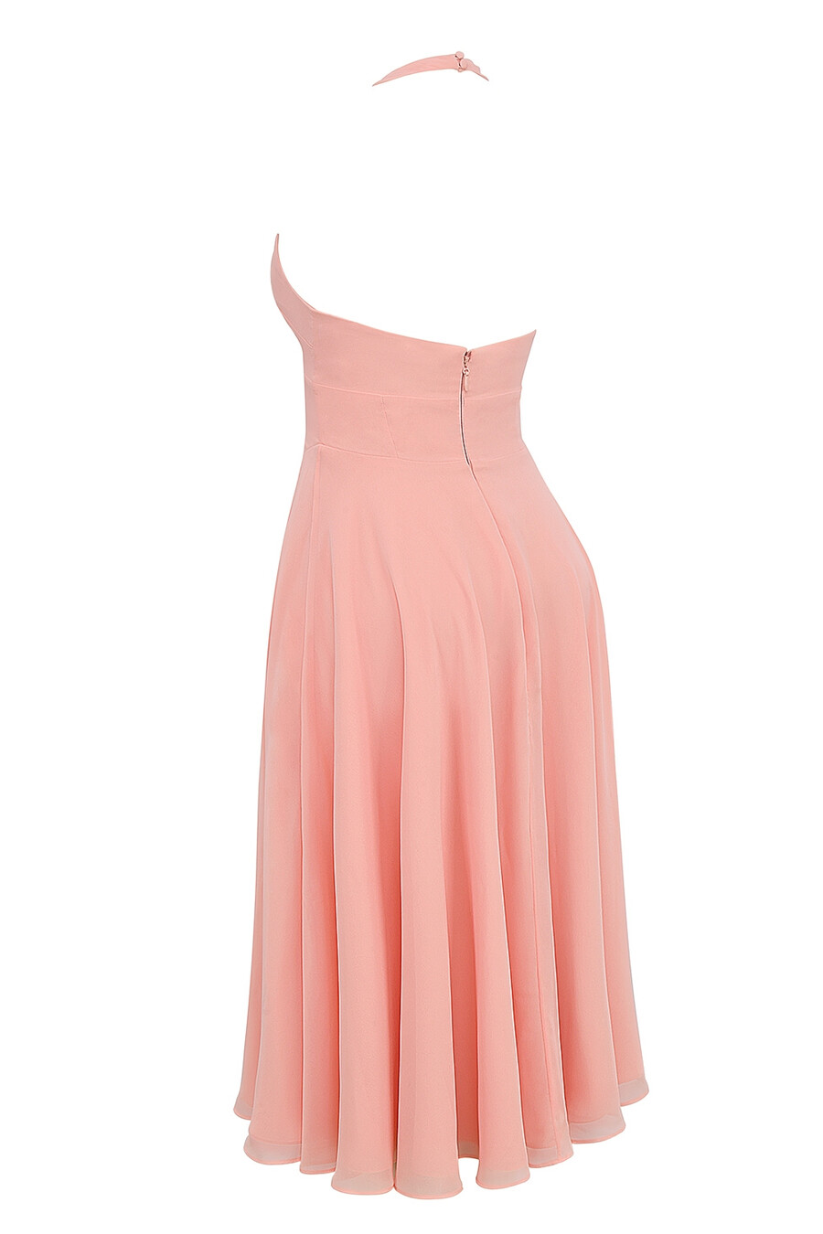 persikafärgad georgette halter sundress