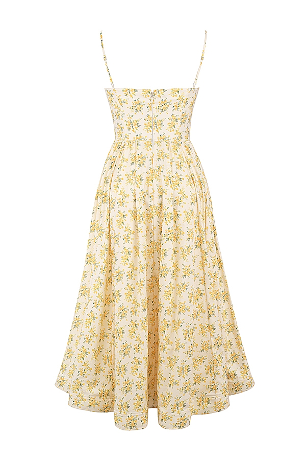 buttercup vintage blommig bomullskorsett sommarklänning