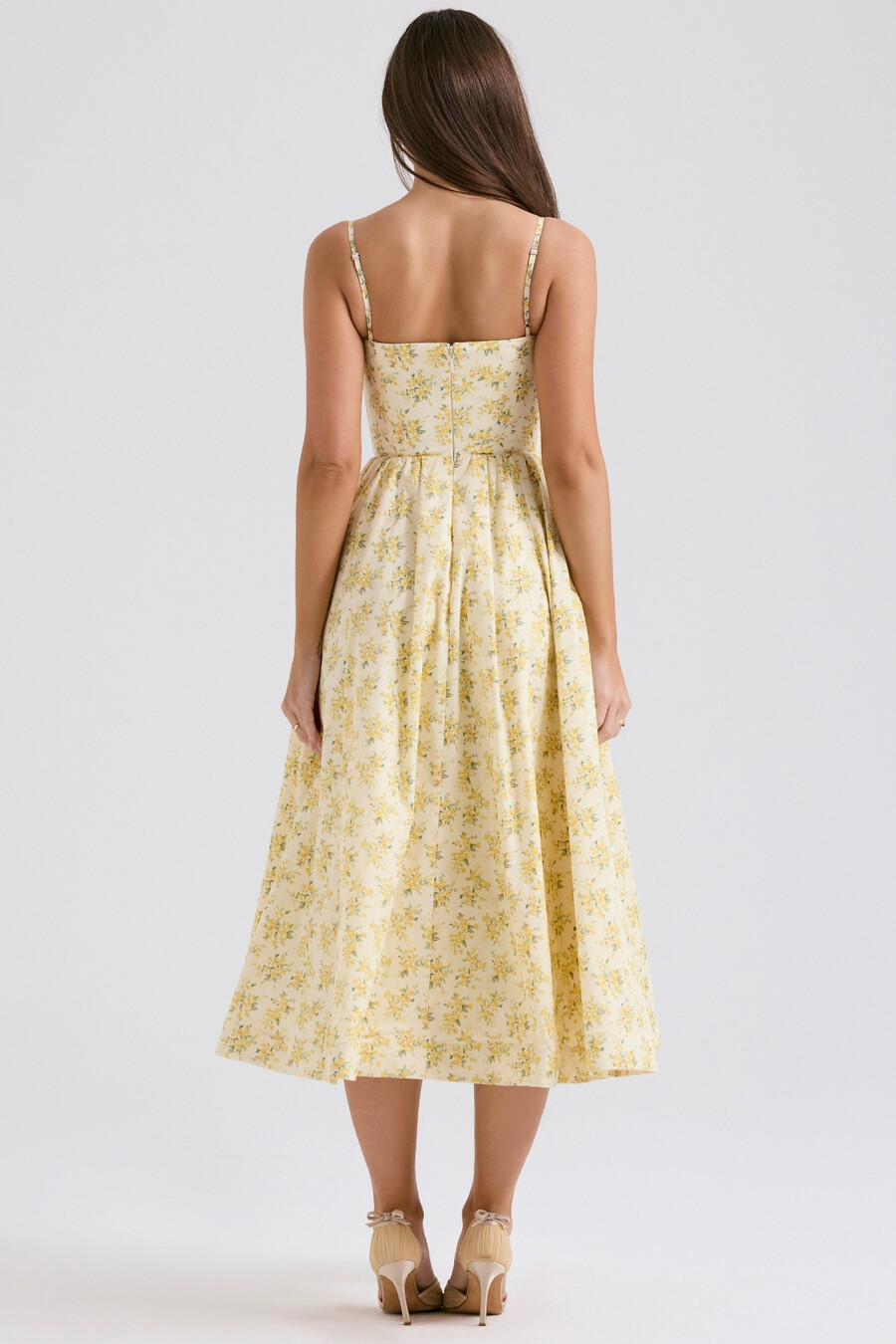 buttercup vintage blommig bomullskorsett sommarklänning