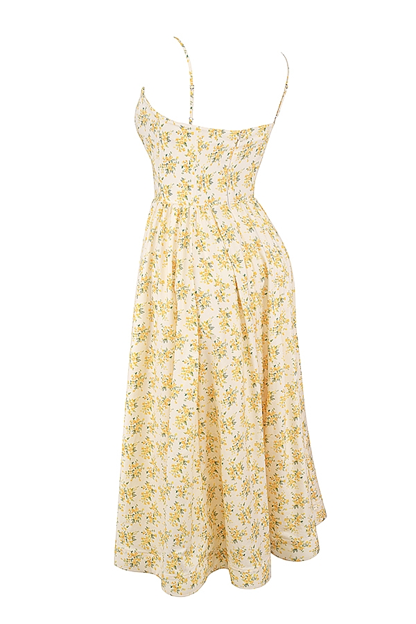 buttercup vintage blommig bomullskorsett sommarklänning