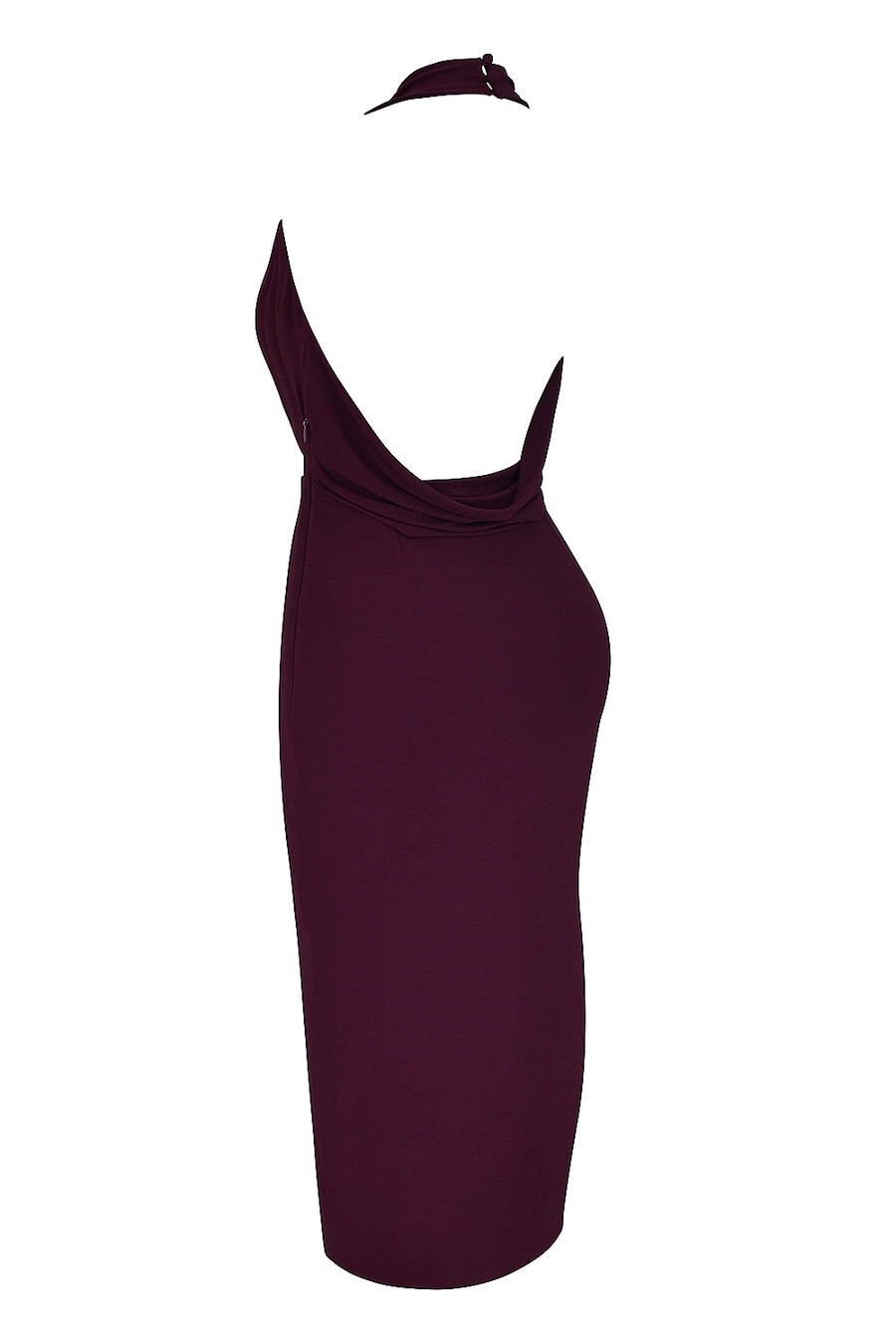 merlot draperad midiklänning
