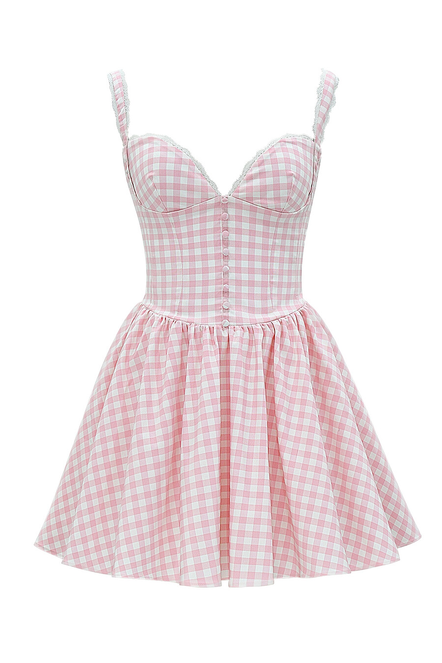 strawberry shortcake gingham korsett miniklänning