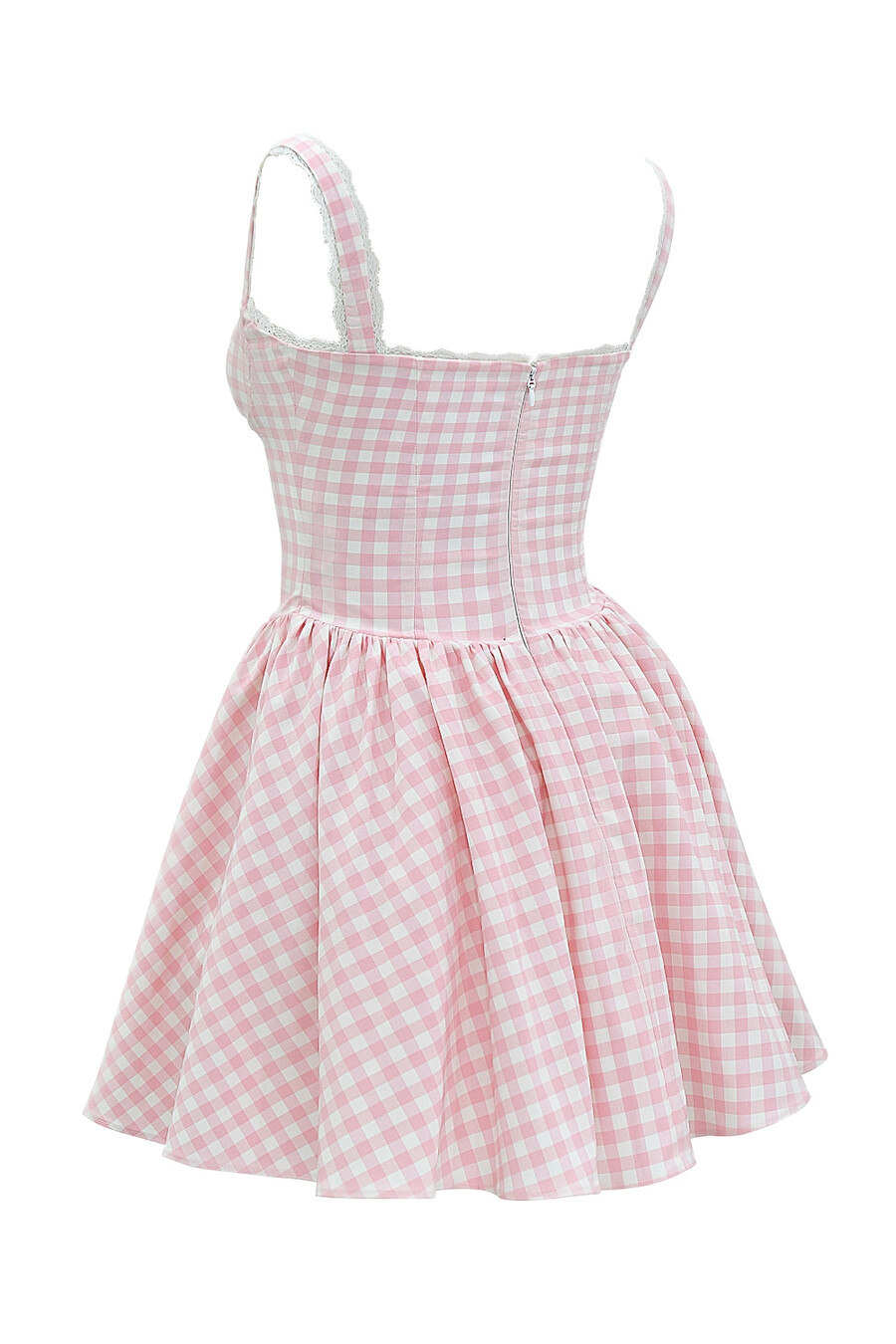 strawberry shortcake gingham korsett miniklänning