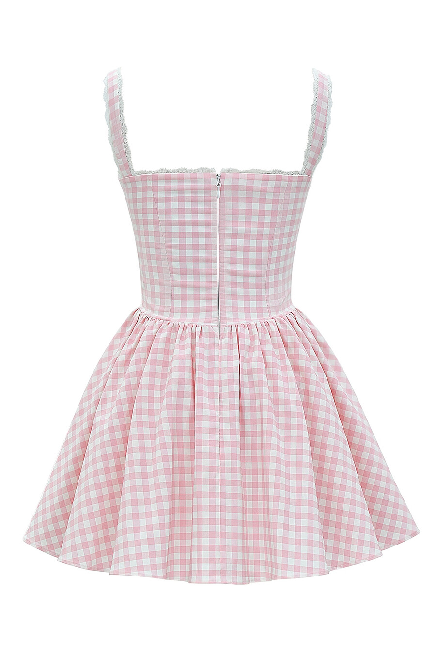 strawberry shortcake gingham korsett miniklänning