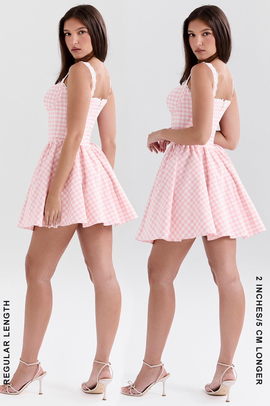 strawberry shortcake gingham korsett miniklänning
