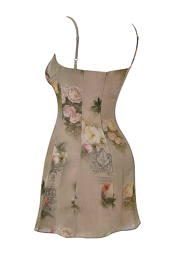 miniklänning med blommig design i vintagestil