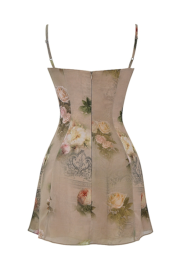 miniklänning med blommig design i vintagestil