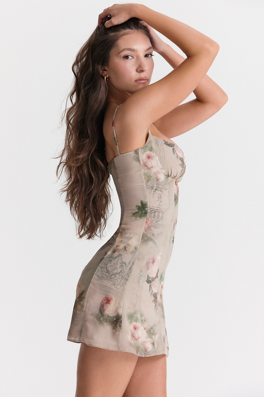 miniklänning med blommig design i vintagestil