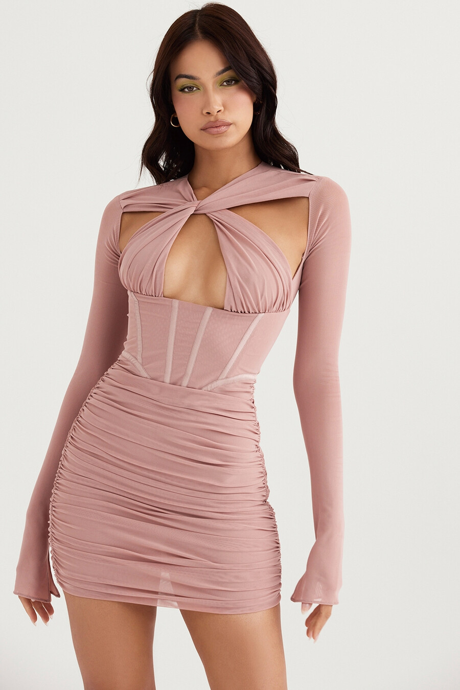 blush korsett miniklänning