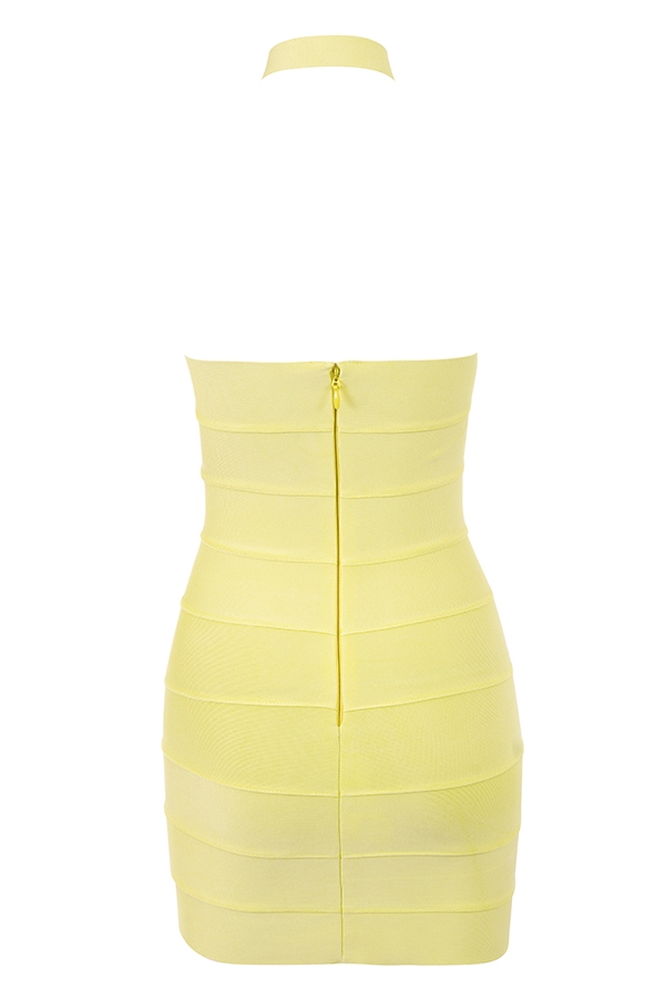 buttercup bandage halter miniklänning