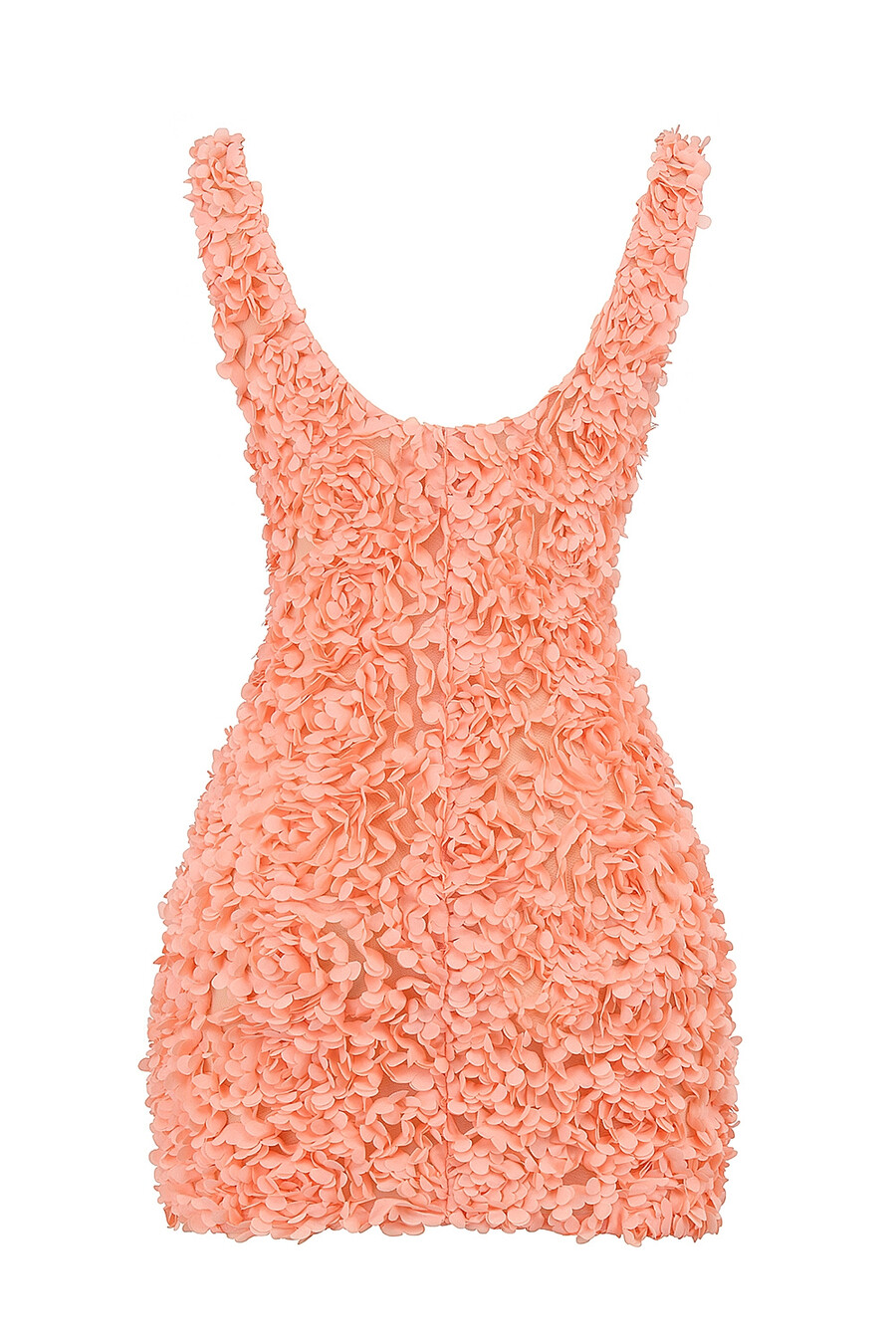 sorbet plunge miniklänning med blommig applikation