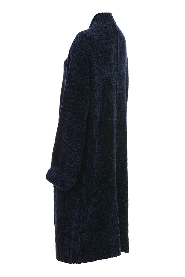 marinblå chenille slouchy cardigan