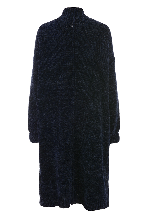 marinblå chenille slouchy cardigan
