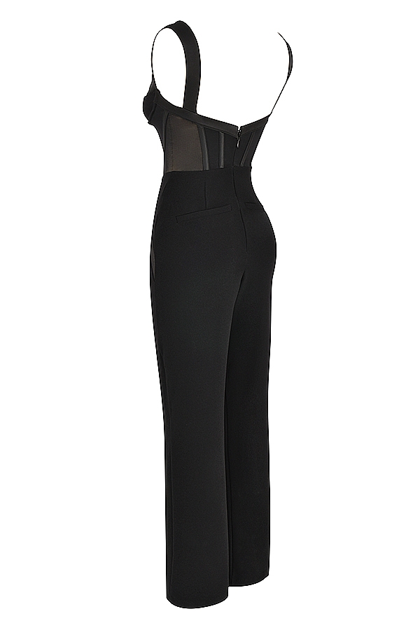 svart korsettjumpsuit