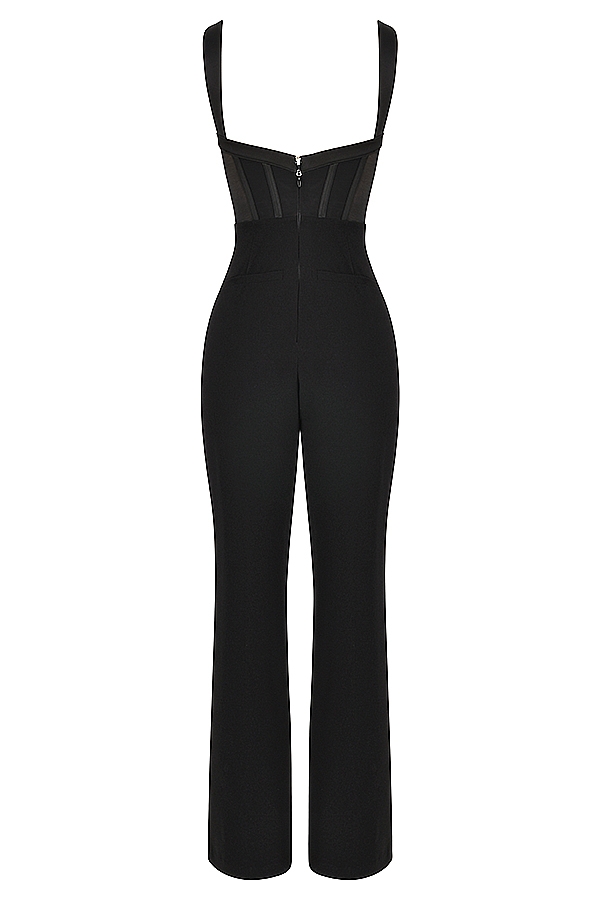 svart korsettjumpsuit