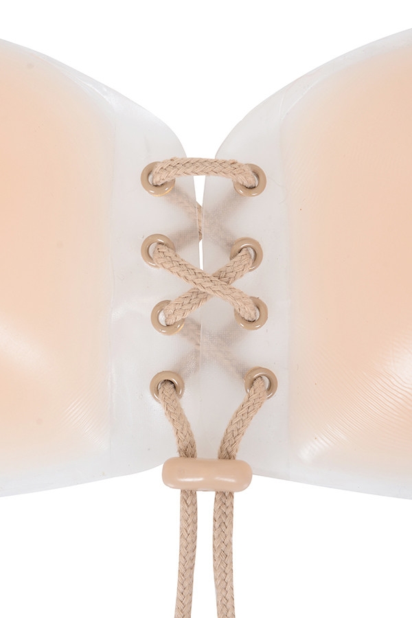 osynlig bh i silikon med push up-funktion - beige