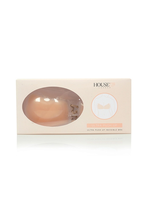 osynlig bh i silikon med push up-funktion - beige