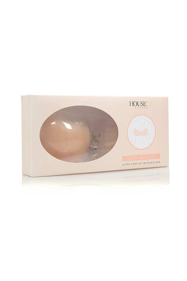 osynlig bh i silikon med push up-funktion - beige