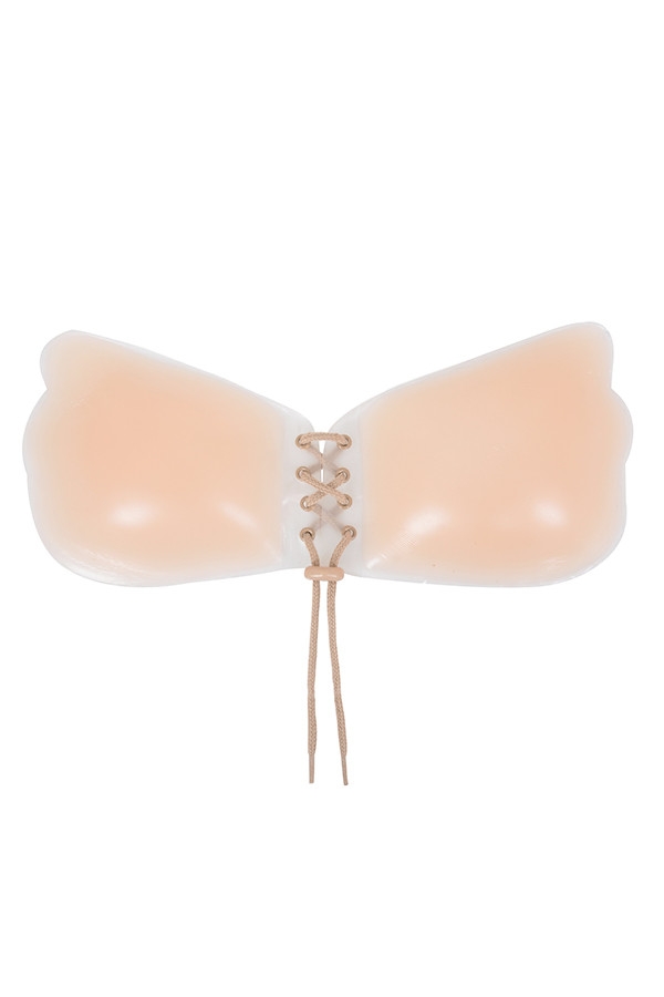 osynlig bh i silikon med push up-funktion - beige