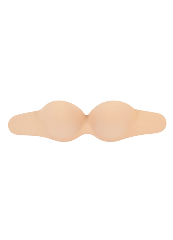 axelbandslös rygglös formgjuten klistrad bh - beige