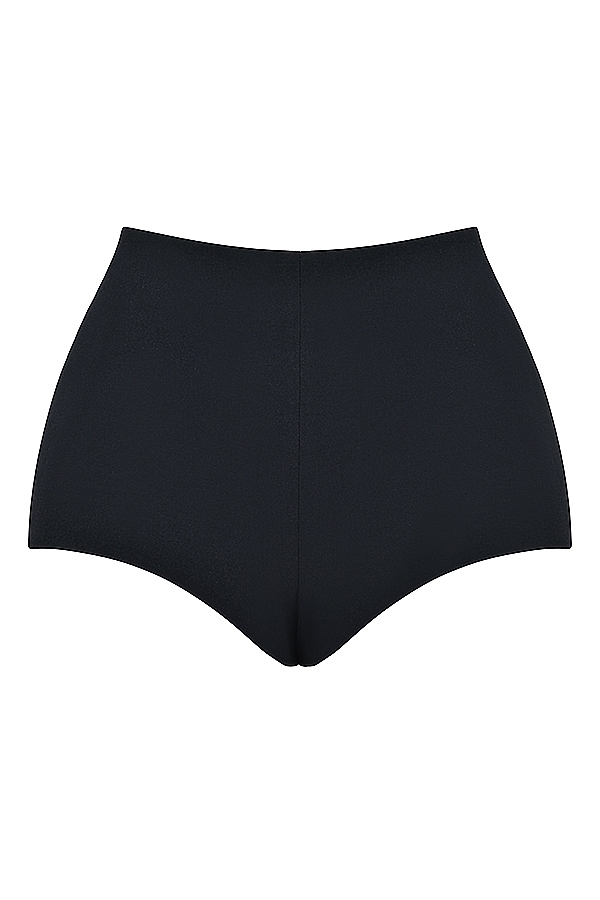 svarta shorts med hög midja
