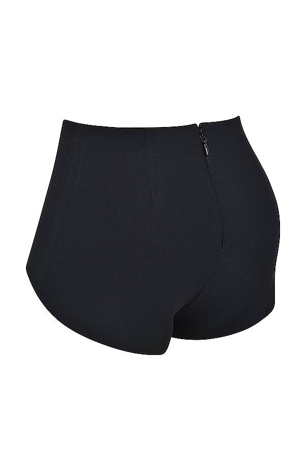 svarta shorts med hög midja