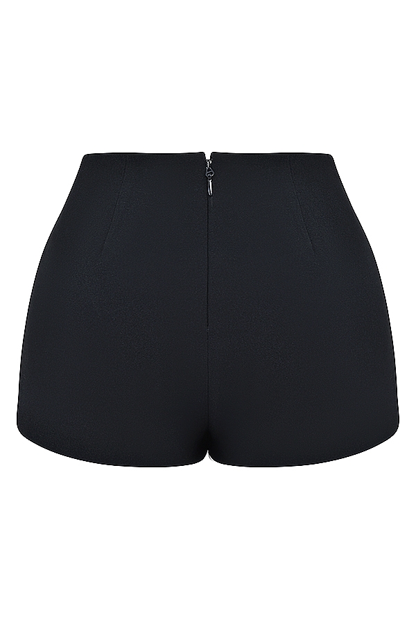 svarta shorts med hög midja