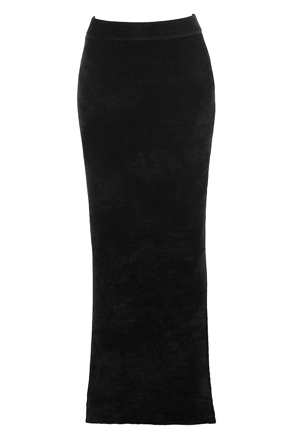 svart chenille maxikjol