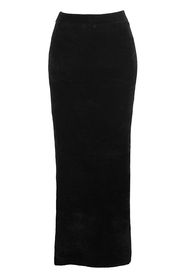 svart chenille maxikjol