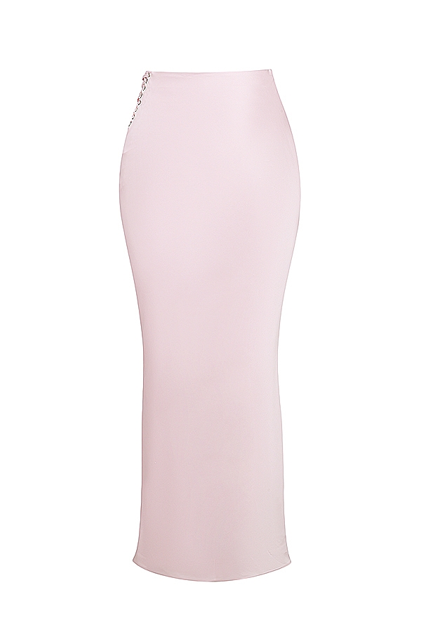 ballerina rosa satin maxikjol