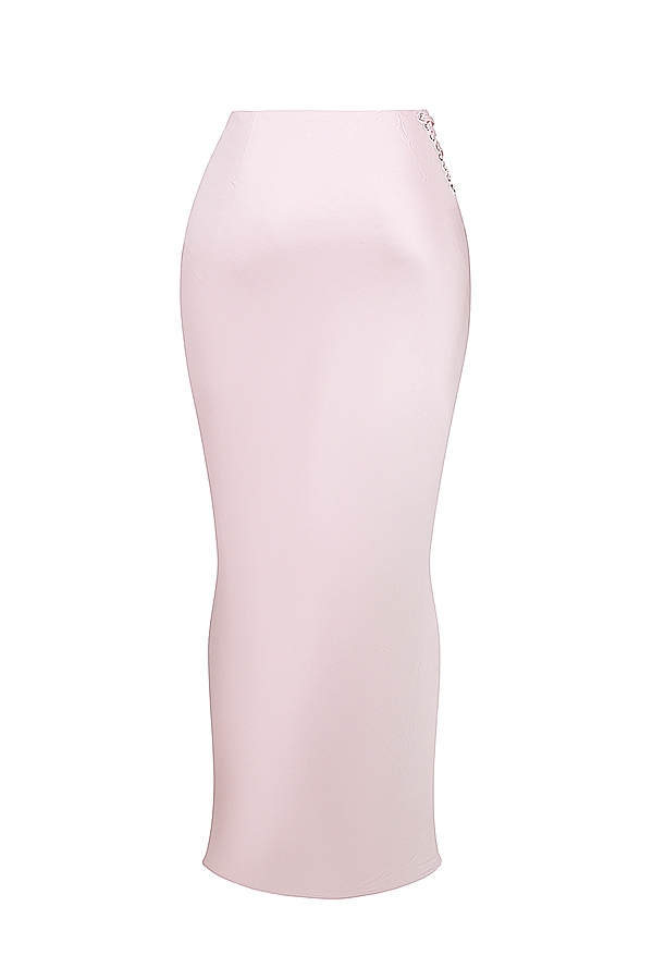 ballerina rosa satin maxikjol
