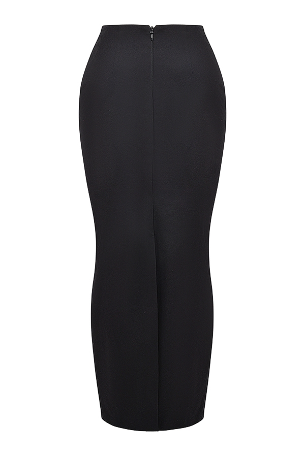 svart twill maxikjol