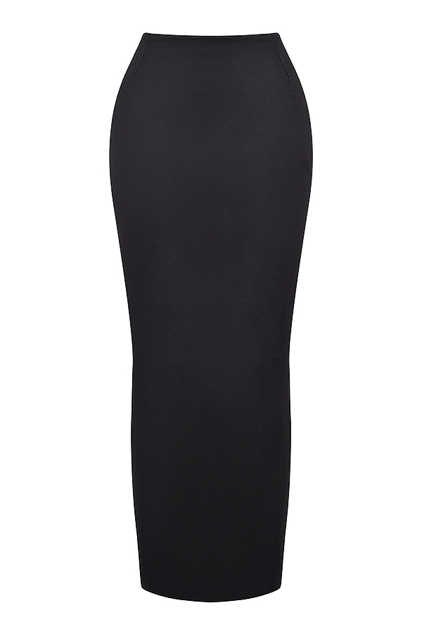 svart twill maxikjol